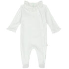 White &amp; Silver Angel Wings Babygrow, 1, hi-res